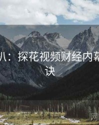 独家深扒：探花视频财经内幕爆火秘诀